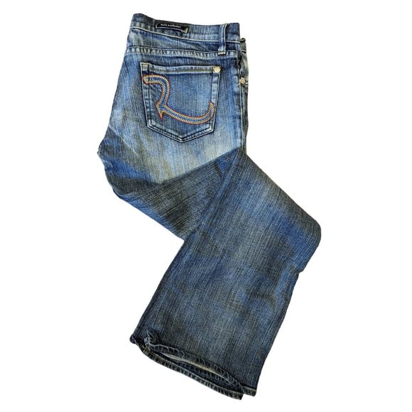 Rock & Republic Women's Blue Medium Wash Boot Cut Denim Jeans Size 28 - Picture 3 of 3